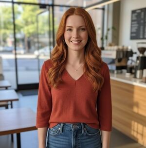 J. Crew Burnt Orange V-Neck Top